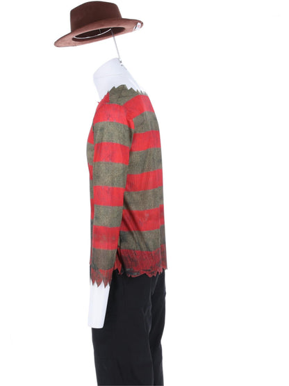 A Nightmare On Elm Street, Freddy Krueger, Kostüm, Bedrucktes Oberteil, Handschuh und Mütze