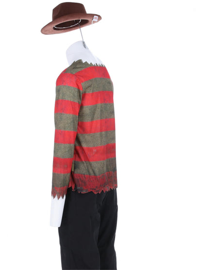 A Nightmare On Elm Street, Freddy Krueger, Kostüm, Bedrucktes Oberteil, Handschuh und Mütze