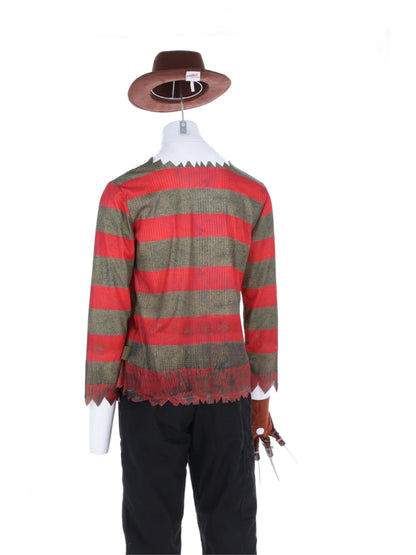 A Nightmare On Elm Street, Freddy Krueger, Kostüm, Bedrucktes Oberteil, Handschuh und Mütze