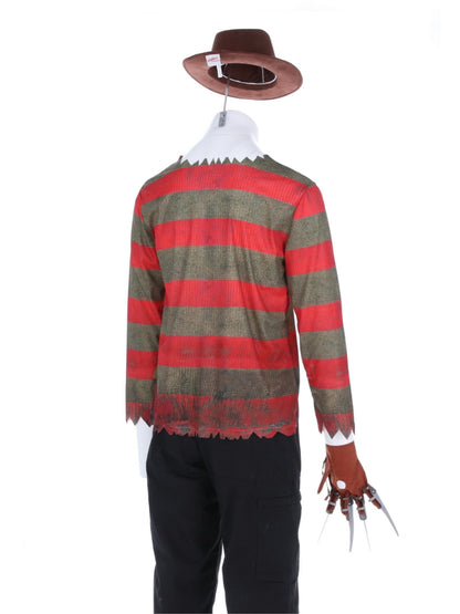 A Nightmare On Elm Street, Freddy Krueger, Kostüm, Bedrucktes Oberteil, Handschuh und Mütze