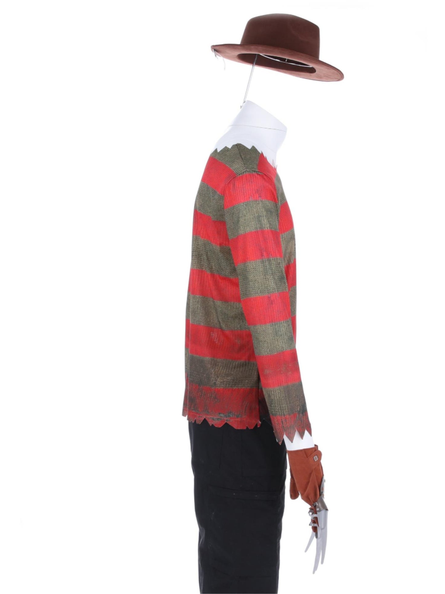 A Nightmare On Elm Street, Freddy Krueger, Kostüm, Bedrucktes Oberteil, Handschuh und Mütze