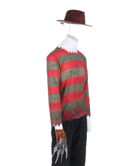 A Nightmare On Elm Street, Freddy Krueger, Kostüm, Bedrucktes Oberteil, Handschuh und Mütze
