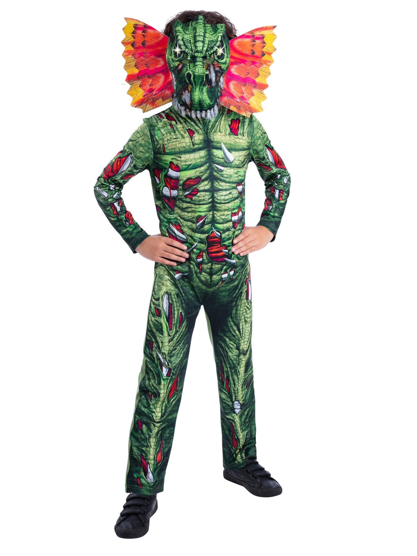 Light Up Zombie Dilophosaurus Dinosaur Costume  Wholesale