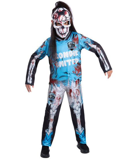 Zombie FC Footballer Skeleton Costume, Blue  Wholesale