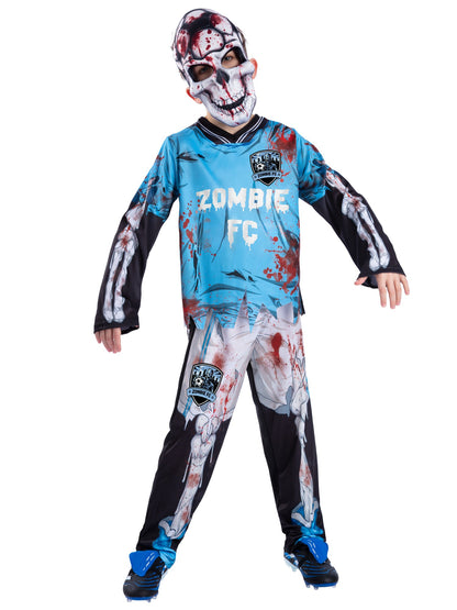 Zombie FC Footballer Skeleton Costume, Blue  Wholesale