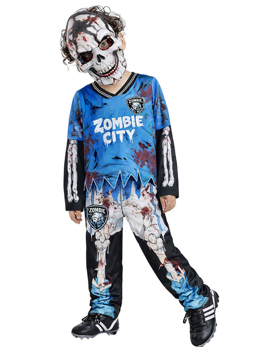 Zombie City Footballer Skeleton Costume  Wholesale