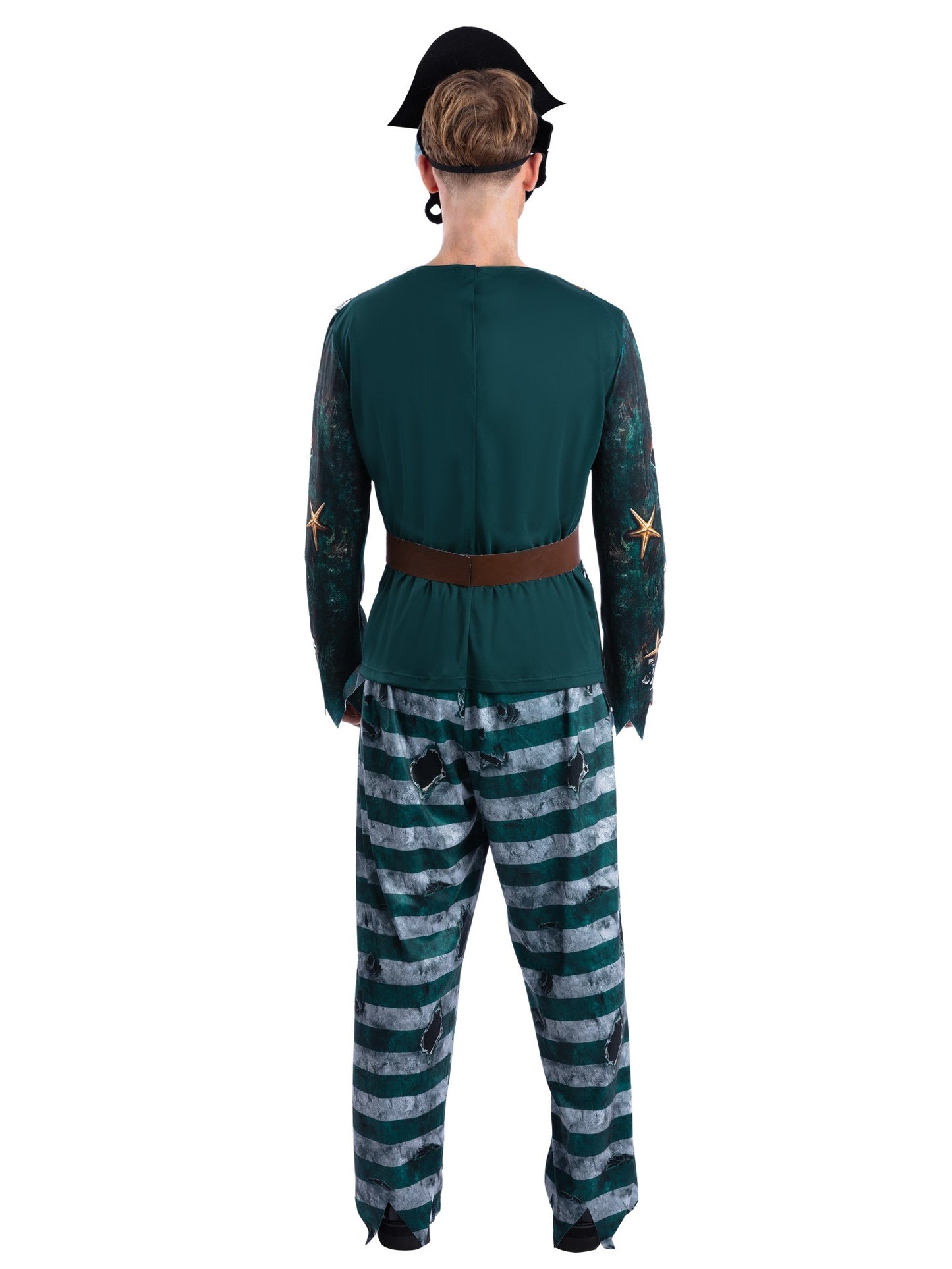 Skeleton Pirate Captain Costume, Printed Top  Wholesale