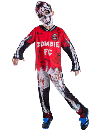 Zombie FC Footballer Skeleton Costume, Red  Wholesale
