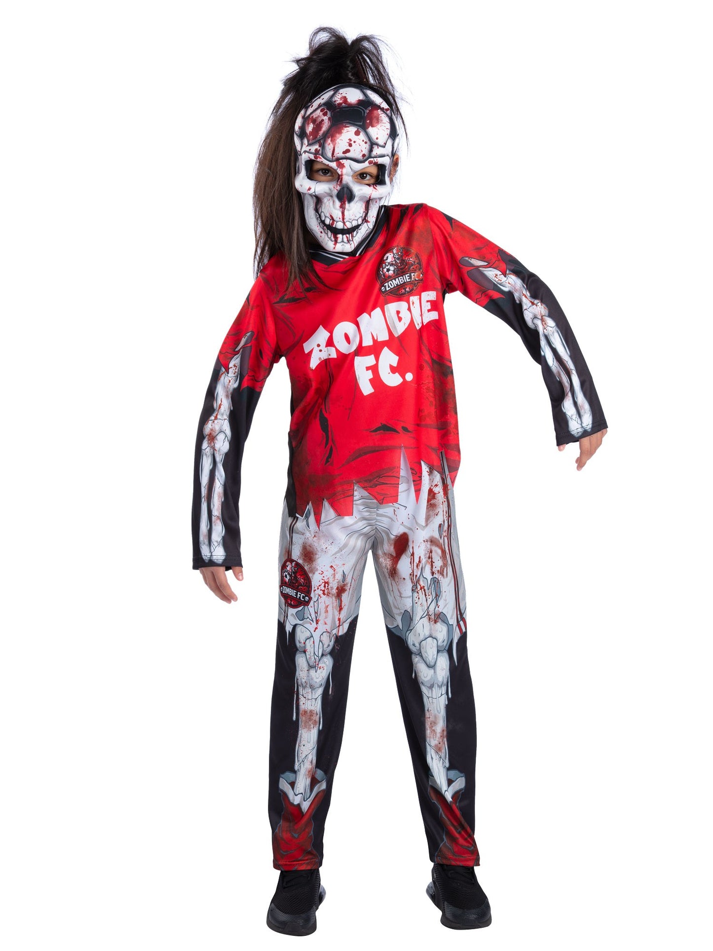 Zombie FC Footballer Skeleton Costume, Red  Wholesale