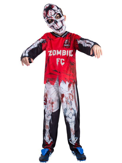 Zombie FC Footballer Skeleton Costume, Red  Wholesale