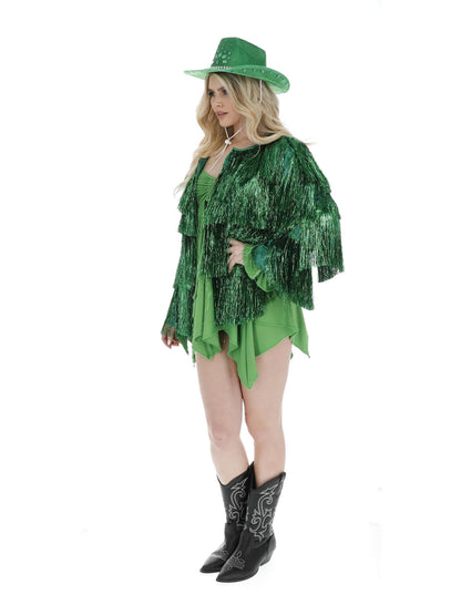 Fever Tinsel Festival Jacket, Green  Wholesale