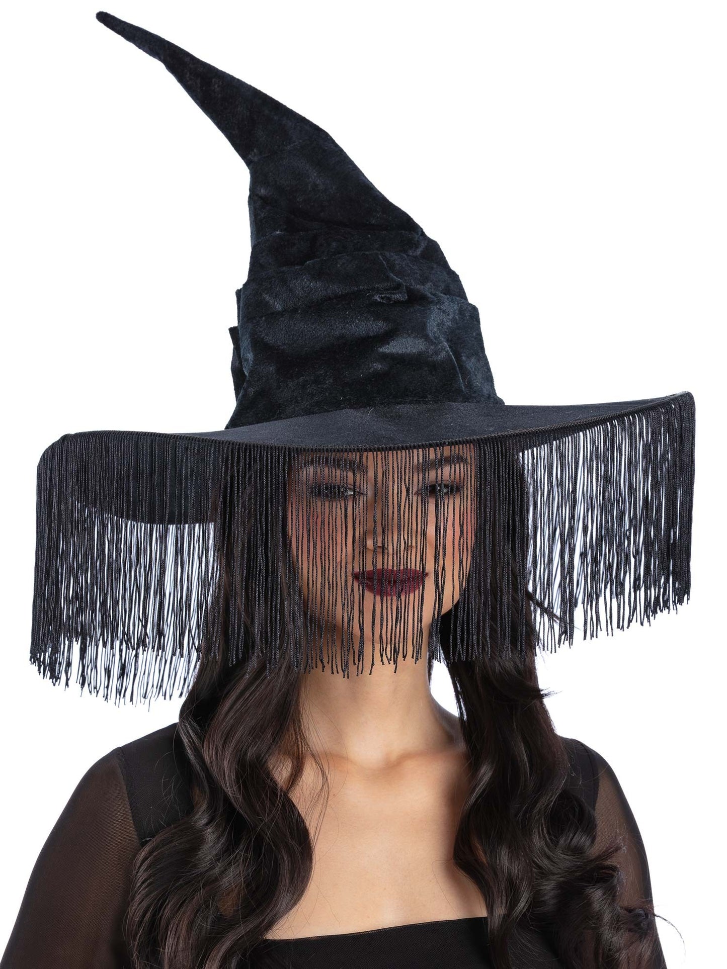 Black Fringe Western Witch Hat  Wholesale