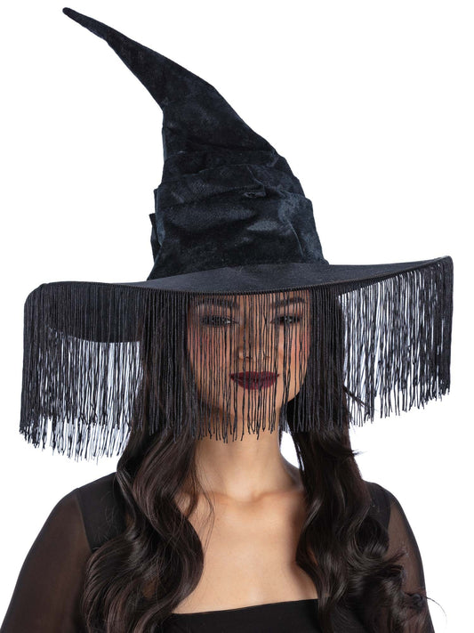 Black Fringe Western Witch Hat  Wholesale