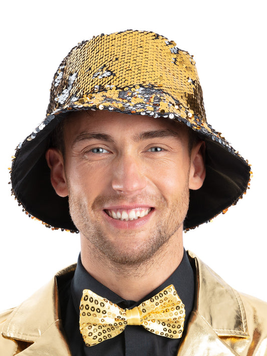 Gold & Silver Sequin Bucket Hat  Wholesale
