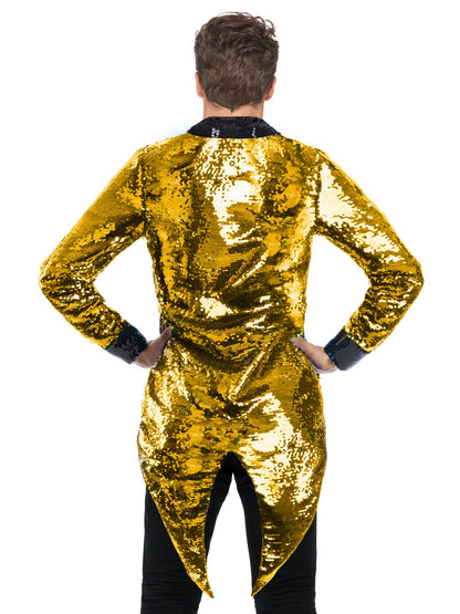 Unisex Sequin Tailcoat Jacket, Gold & Silver  Wholesale