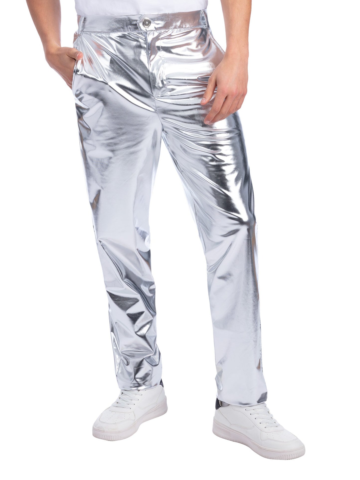 Sterling Silver Trousers, Metallic Silver  Wholesale