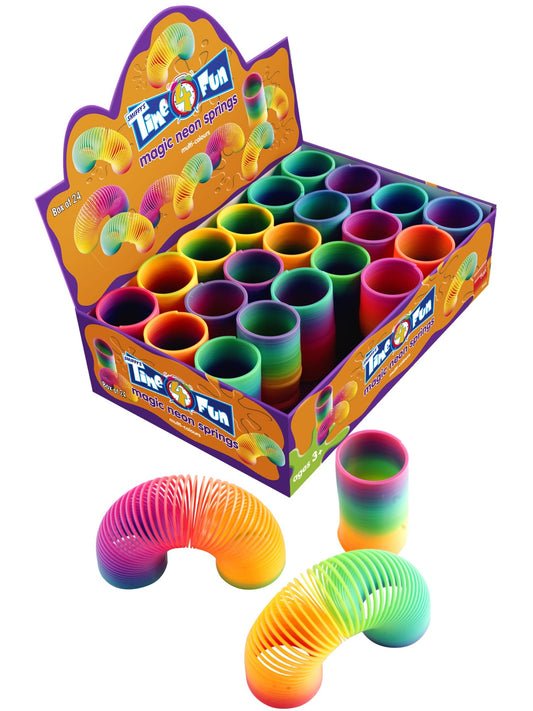 Ressort fluo magique, multi couleurs, petit et rond, 24