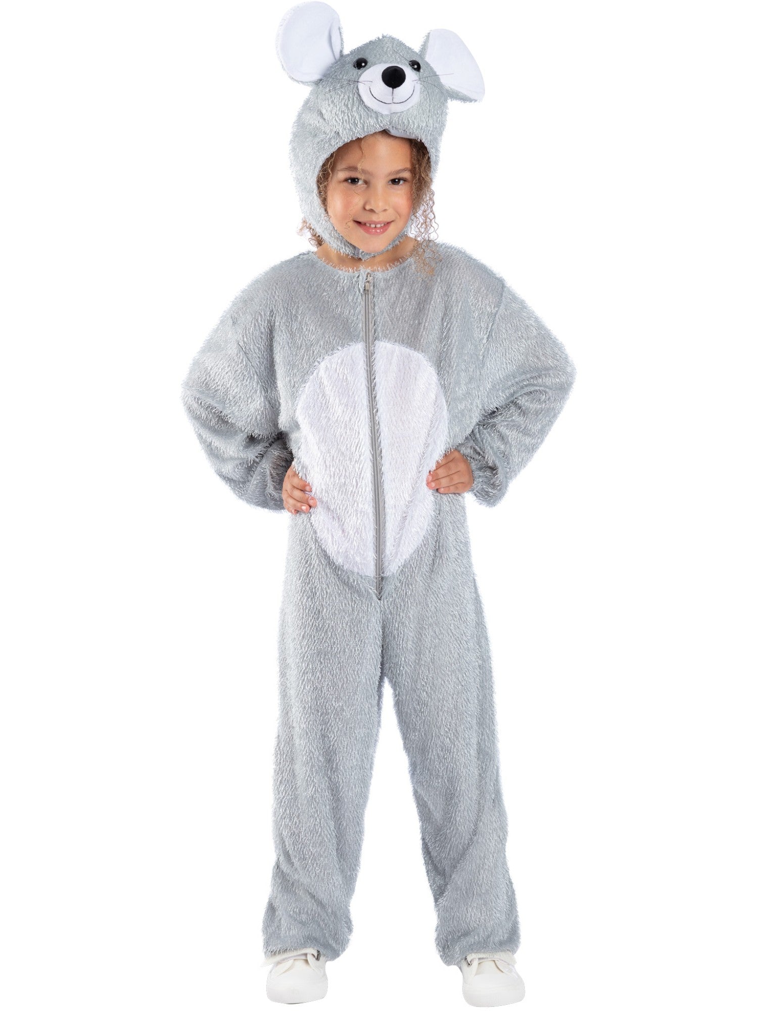 Maus Kostüm, Mittel, enthält Jumpsuit mit Kapuze