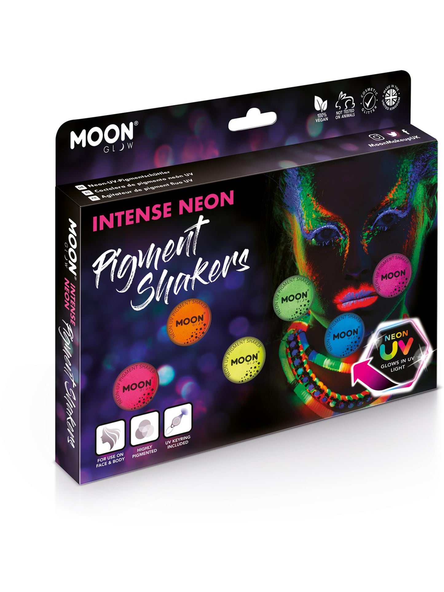 Moon Glow Intense Neon UV Pigment Shakers, Assorte  Wholesale