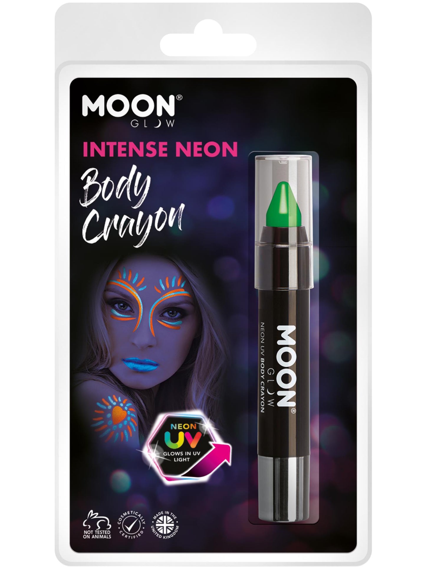 Moon Glow Intense Neon UV Body Crayons, Intense Gr  Wholesale