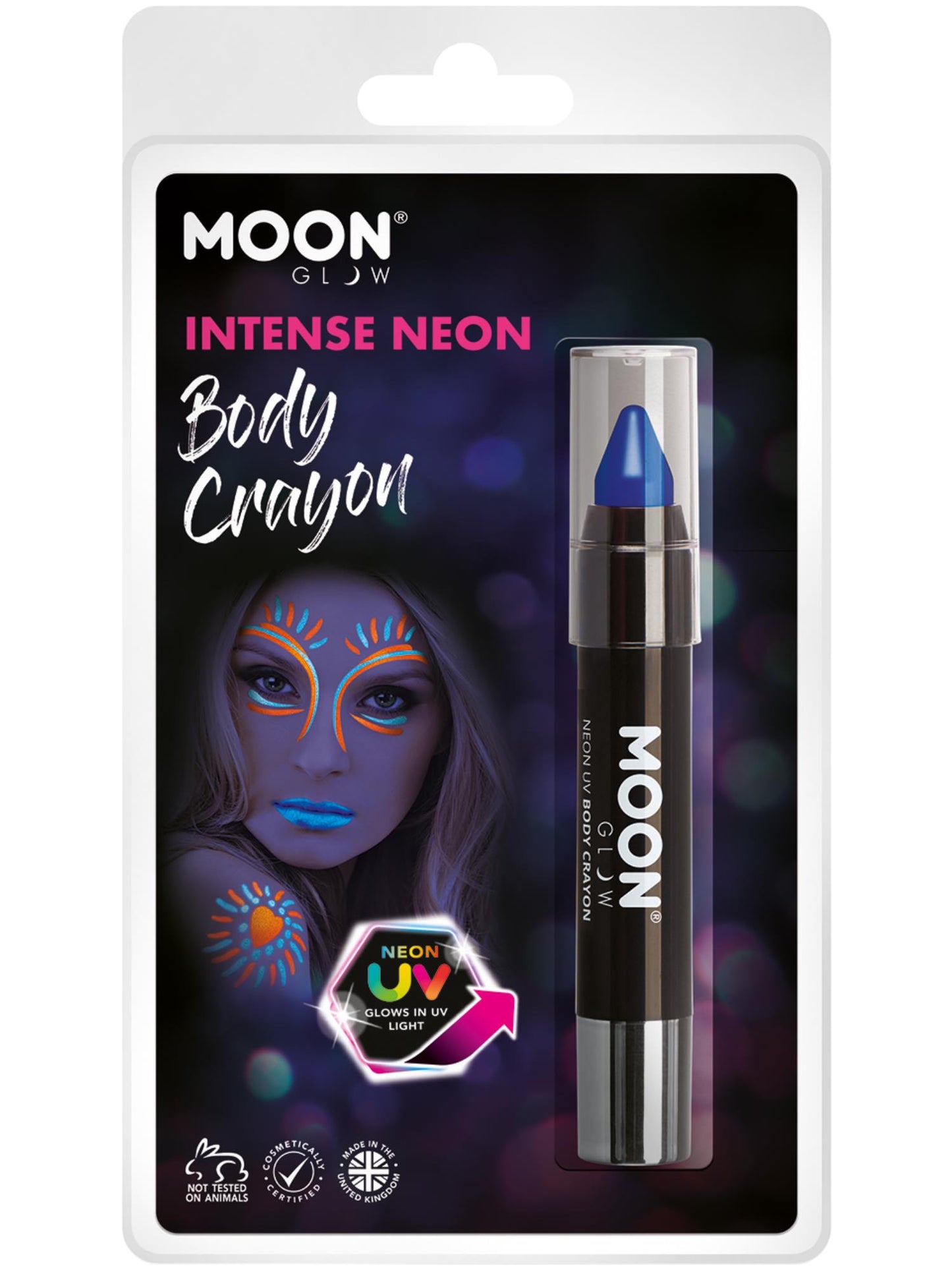 Moon Glow Intense Neon UV Body Crayons, Intense Bl  Wholesale