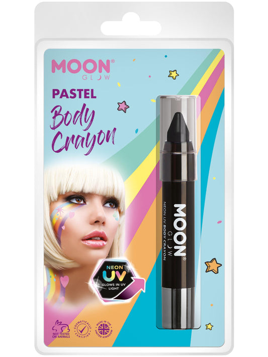Moon Glow Pastel Neon UV Body Crayons, Black  Wholesale