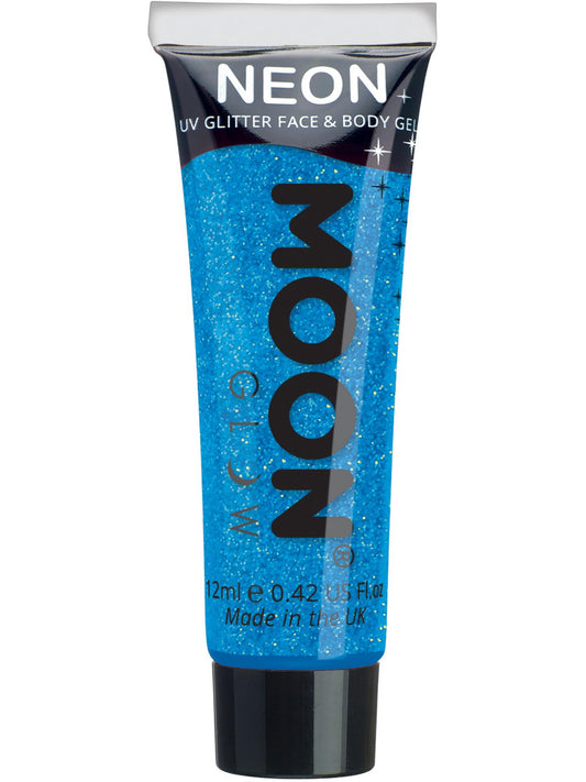Moon Glow Neon UV Fine Glitter Gel, Blue  Wholesale