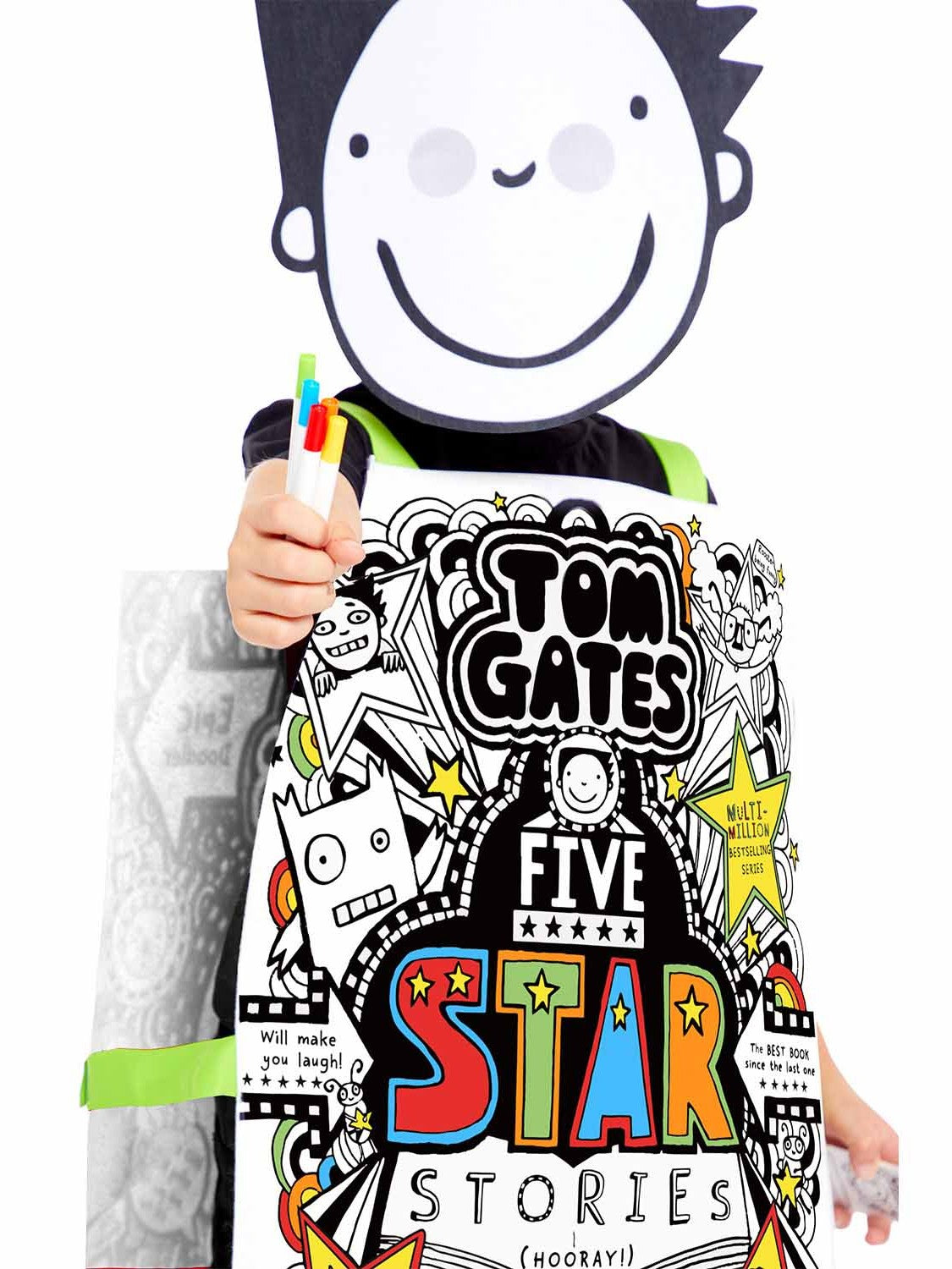Tom Gates Costume, Colour In Printed Tabard  Wholesale